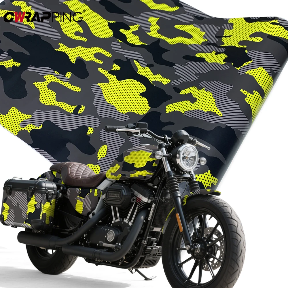 Vinyl Wrap Car Sticker Camouflage Film External Car Stickers Auto Outdoor Accessories Motorcycle Helmets Vehicle Decoration Foil thumbnail 5