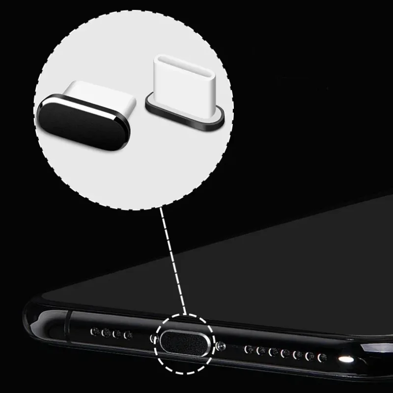 Cell Phone Charging Port Dust Plug with Cleaning Brush for IPhone 17 16 14 13 Pro Max Plus Samsung Xiaomi IOS Type C Cleaner Set thumbnail 5