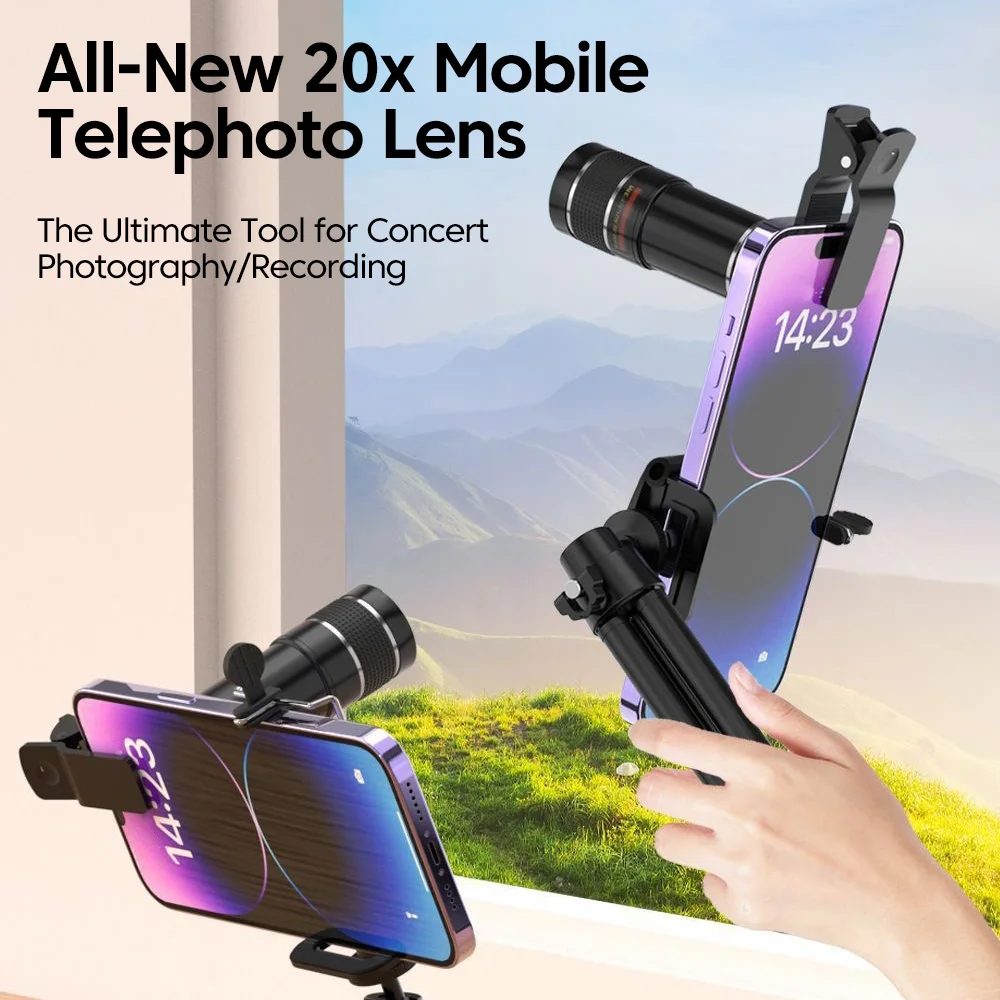 20X Zoom HD Universal Optical Camera Telephoto Clip Lens Phone Smartphone Telescope Focus Len For Samsung Xiaomi iPhone thumbnail 4
