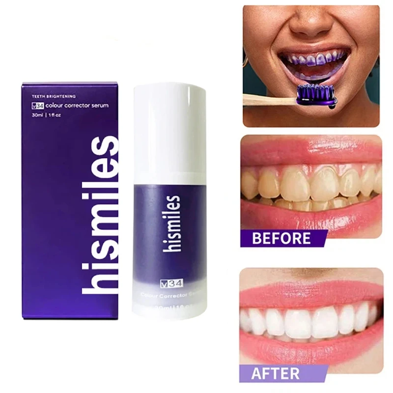 30ml Purple Whitening Toothpaste Deep Cleaning Stain Removal Dentifrice Freshing Breath Oral Care Essentials For Home Daily Life thumbnail 3