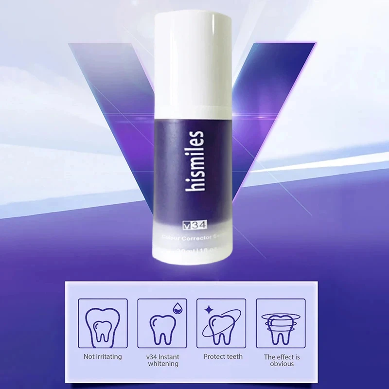 30ml Purple Whitening Toothpaste Deep Cleaning Stain Removal Dentifrice Freshing Breath Oral Care Essentials For Home Daily Life thumbnail 5