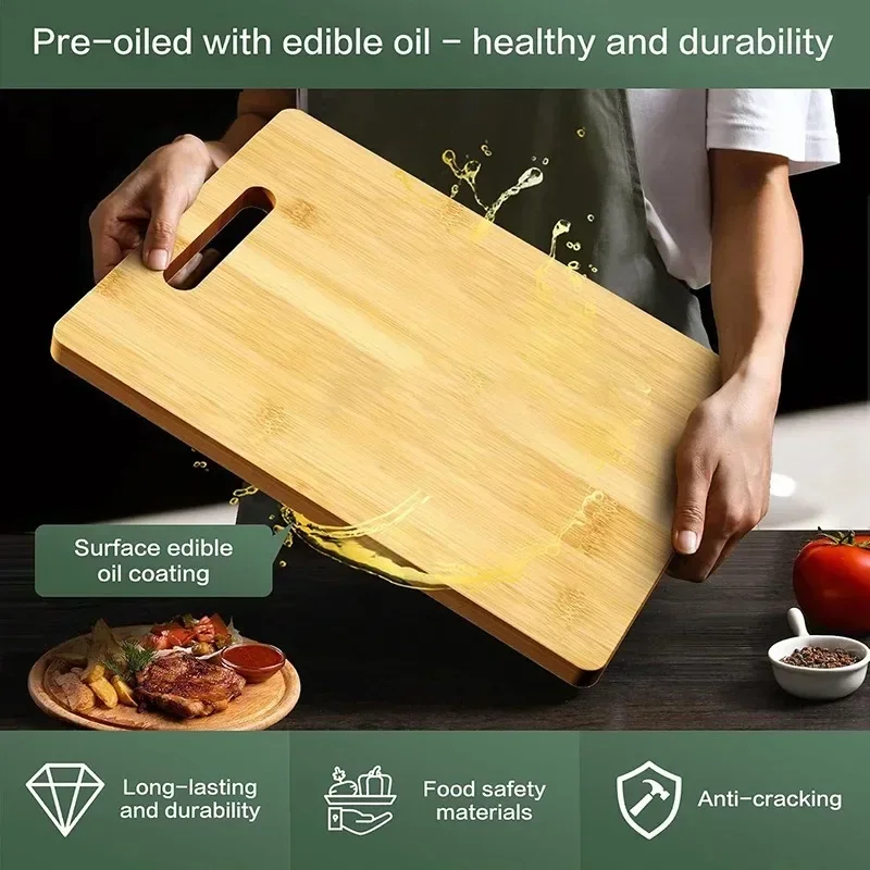 Wooden Cutting Board Kitchen Double-sided Available Thick Wood Board Thickened Fruit and Vegetable Cutting Board thumbnail 3