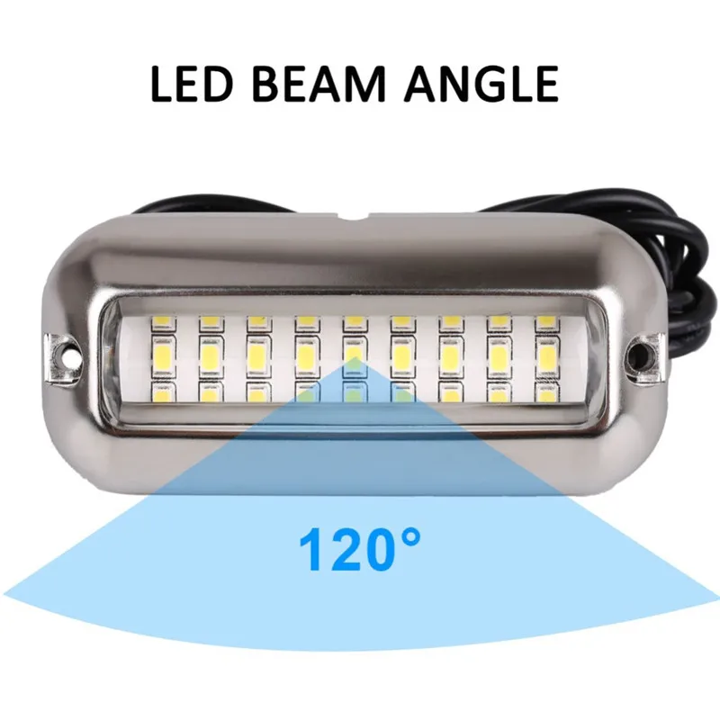 27/42 LED 12V Boat Transom Light Underwater Pontoon Marine Ship Boat Accessories Light Waterproof Marine Light IP68 For Car thumbnail 4