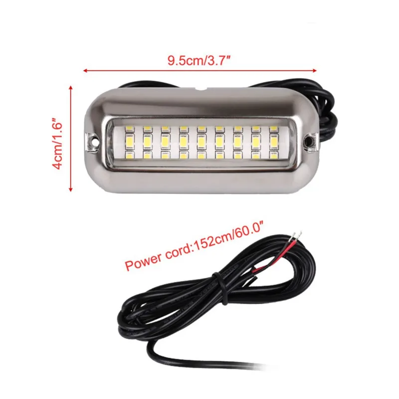 27/42 LED 12V Boat Transom Light Underwater Pontoon Marine Ship Boat Accessories Light Waterproof Marine Light IP68 For Car thumbnail 2