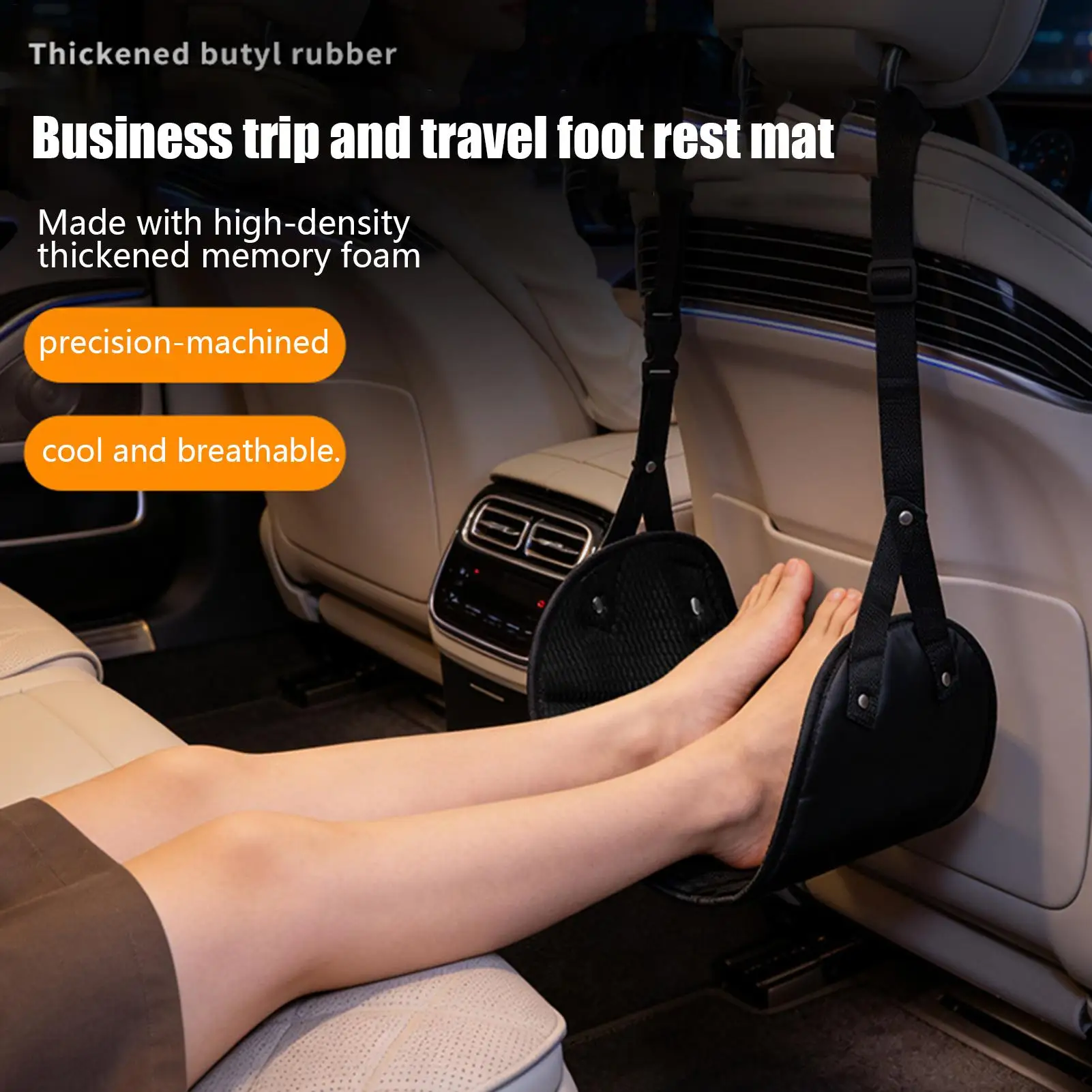 Adjustable Foot Hammock Portable Adjustable Leg Hammock With Comfortable Foot Rest For Airplane Office And Car Travel Relaxation thumbnail 5