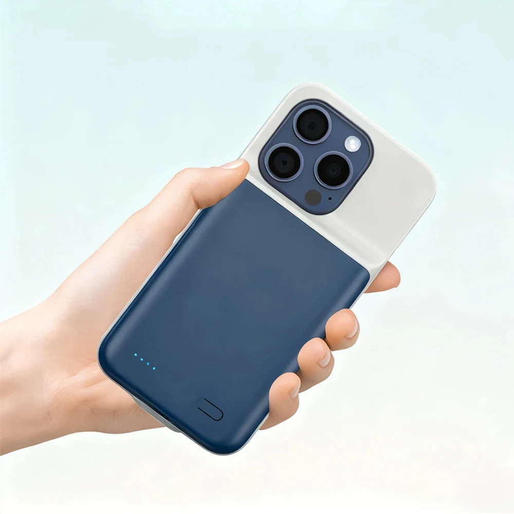 10000mAh Powerbank Cover For iPhone 17 16 Pro Max 17Air 16 Plus 16e External Battery Cases Portable Charger Power Bank Case thumbnail 3
