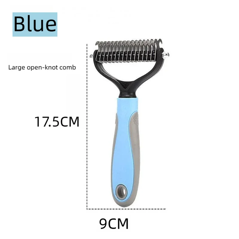 Pet Deshedding Brush Double Sided Pet Grooming Tool for Shedding and Dematting - Stainless Steel Dog Comb with Effective Results thumbnail 6