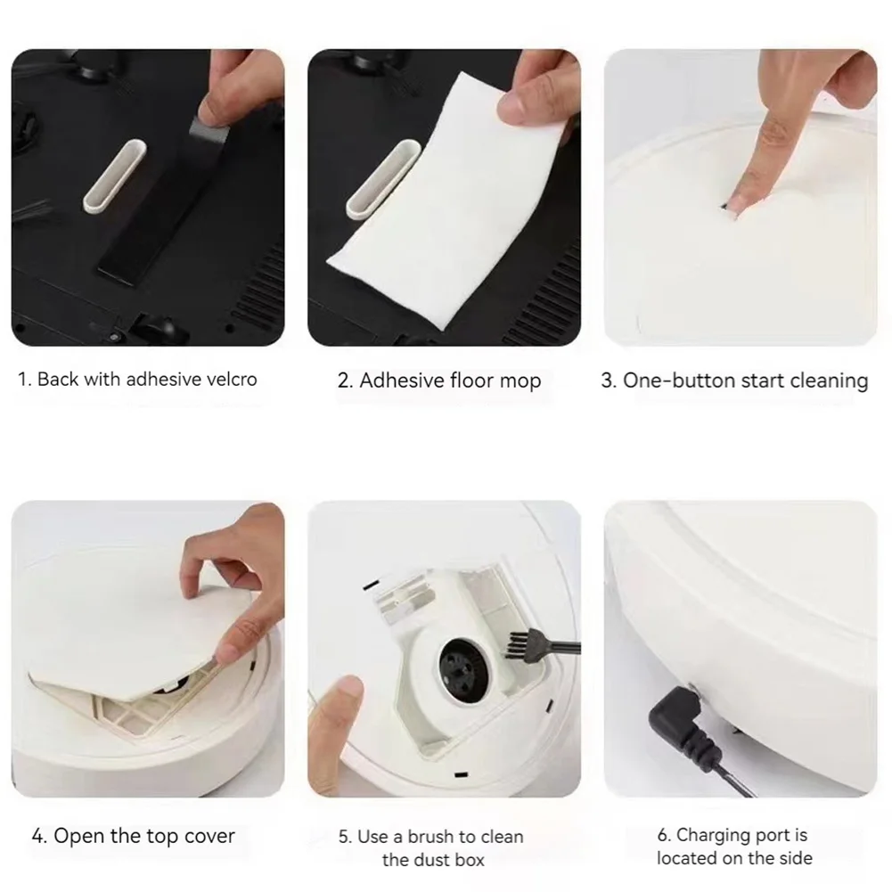3 In 1 Smart Sweeping Robot Multi-Purpose Intelligent Wiping Floor Robot Rechargeable Automatic Cleaning Machine for Dust Remove thumbnail 6