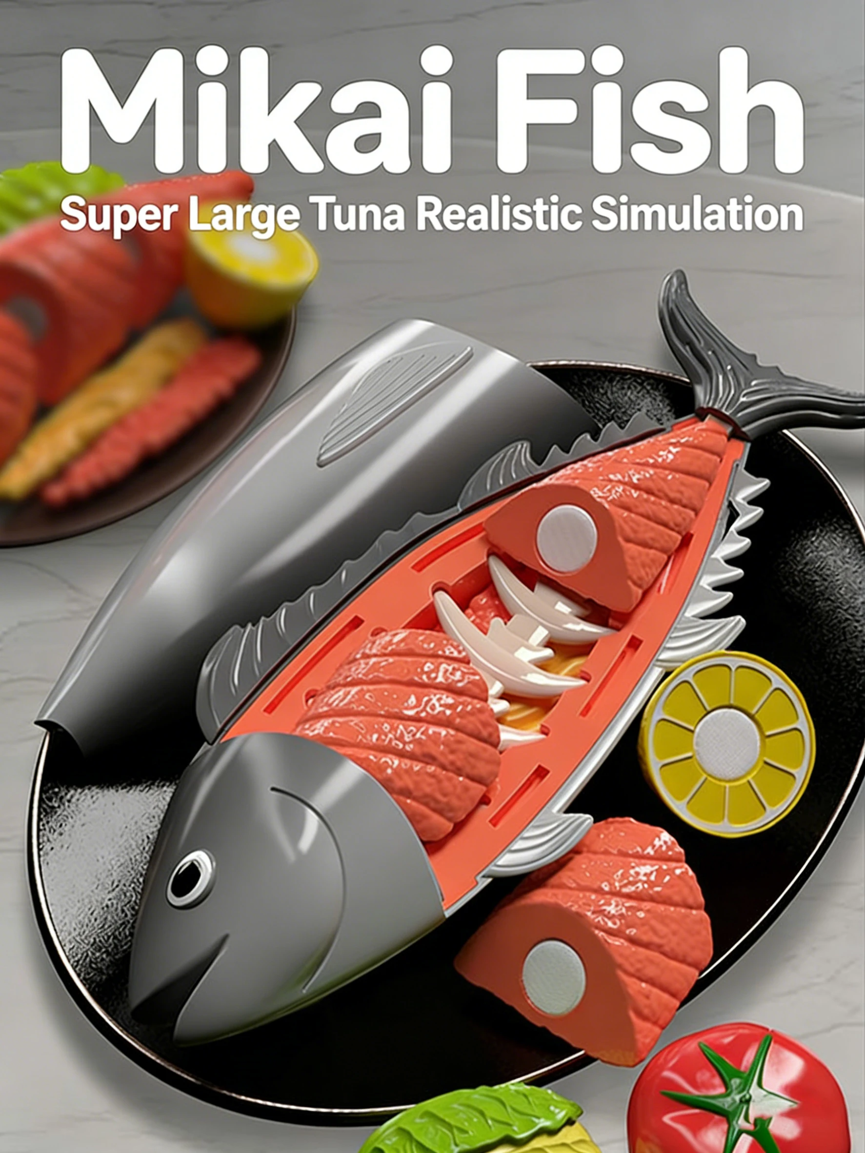 Children's Kitchen Toy Set Simulated Lobster Crab Fish Chicken Fun Cutting Food Big Size DIY Assembly Model Accessories for Kid thumbnail 4