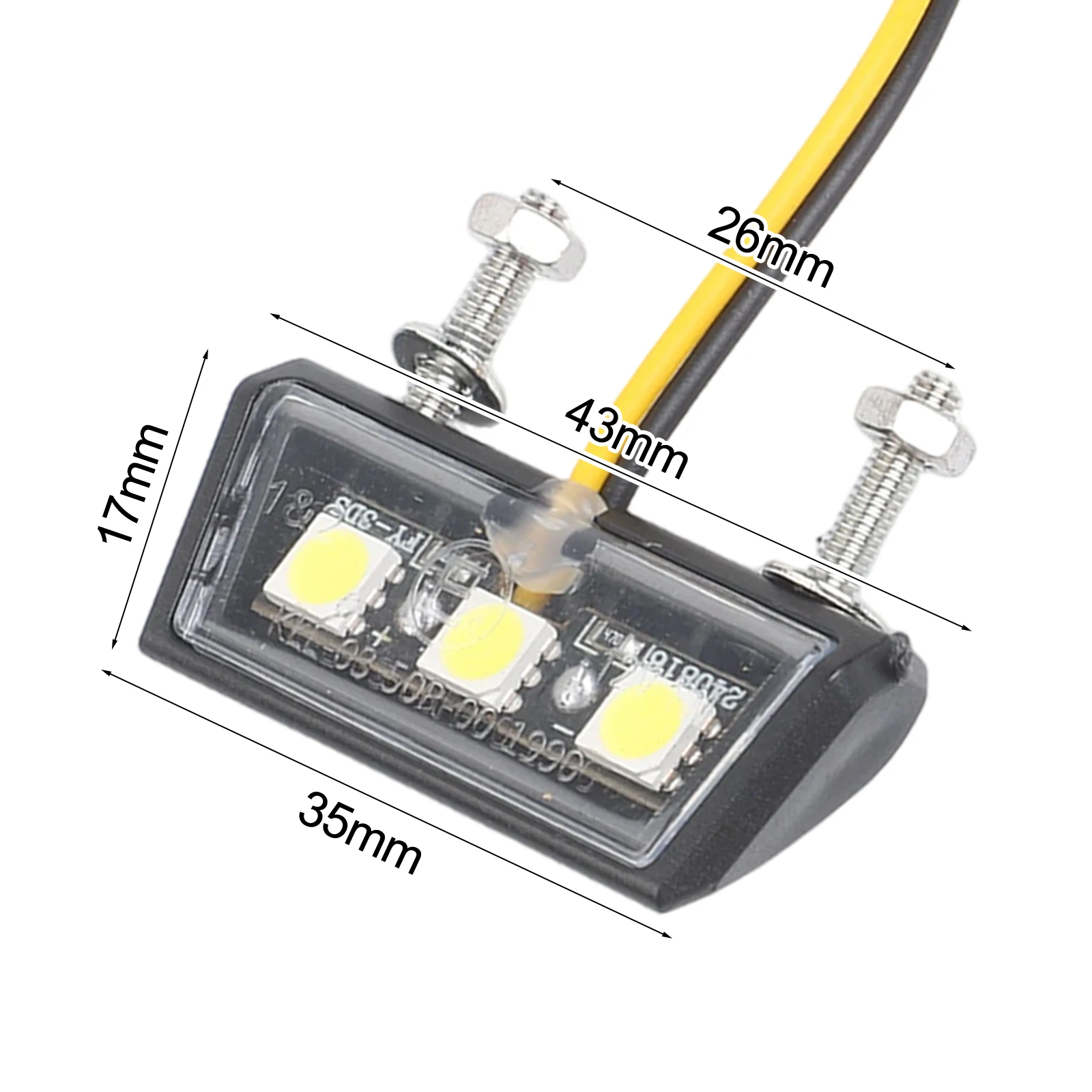 12V LED Lights Motorcycle License Plate LED Light Waterproof Motorcycle License Light Rear Tail Light thumbnail 4