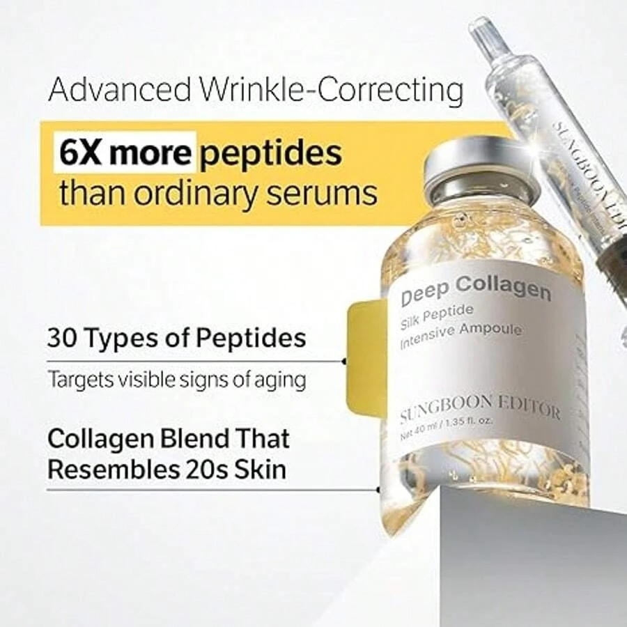 Silk Peptide Intensive Lifting Ampoule |Anti-Aging Serum For Face With Collagen & 30 Peptide Complex  Skin Tightening & Firming thumbnail 2
