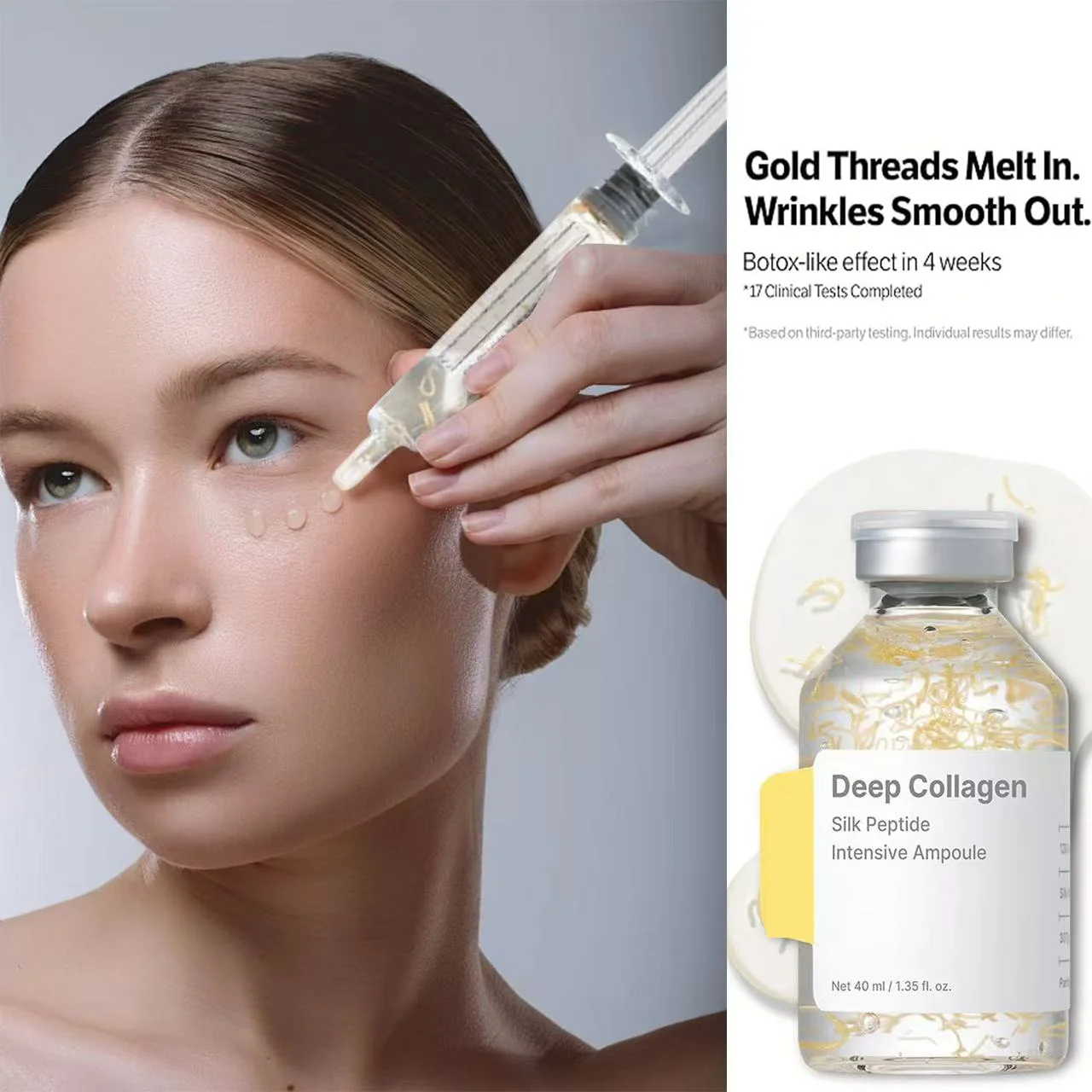 Silk Peptide Intensive Lifting Ampoule |Anti-Aging Serum For Face With Collagen & 30 Peptide Complex  Skin Tightening & Firming thumbnail 5