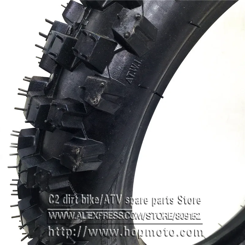 80/100-12 Rear Wheel Tire Out inner Tyre 12inch Deep Teeth Dirt Pit Bike Off-Road Motorcycle Motocross thumbnail 3