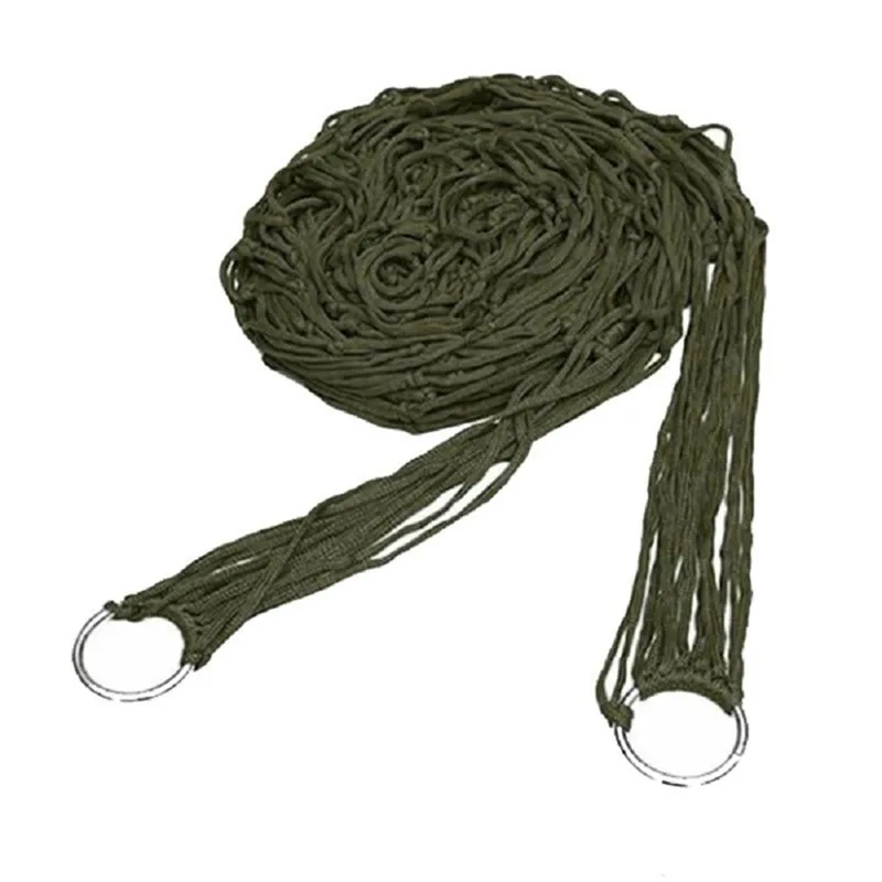 Outdoor Equipment Thick Mesh Camping Hammock Nylon Rope Single Person Mesh Hammock Outdoor Camping Equipment Accessories thumbnail 3