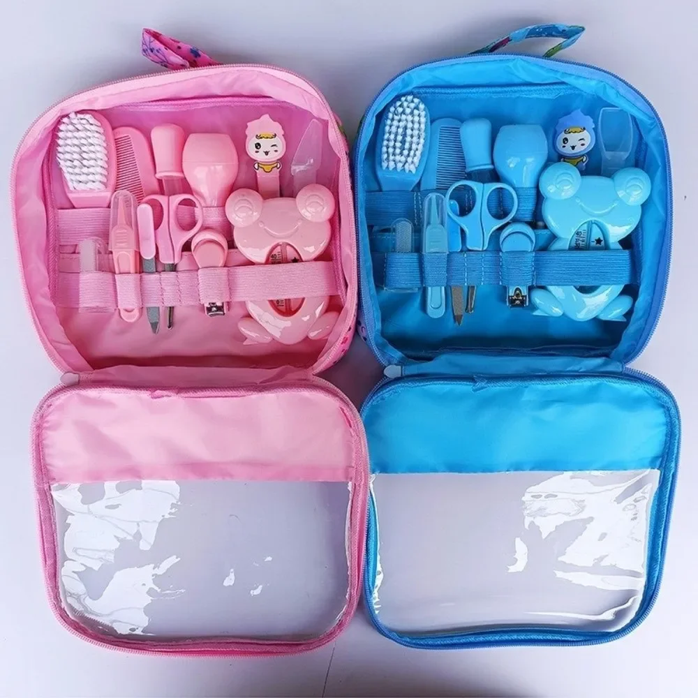13Pcs/Set Multi-functional Baby Care Kit Hair Wash Brush Nail Clipper Baby Grooming Kit Nasal Aspirator Comb thumbnail 2