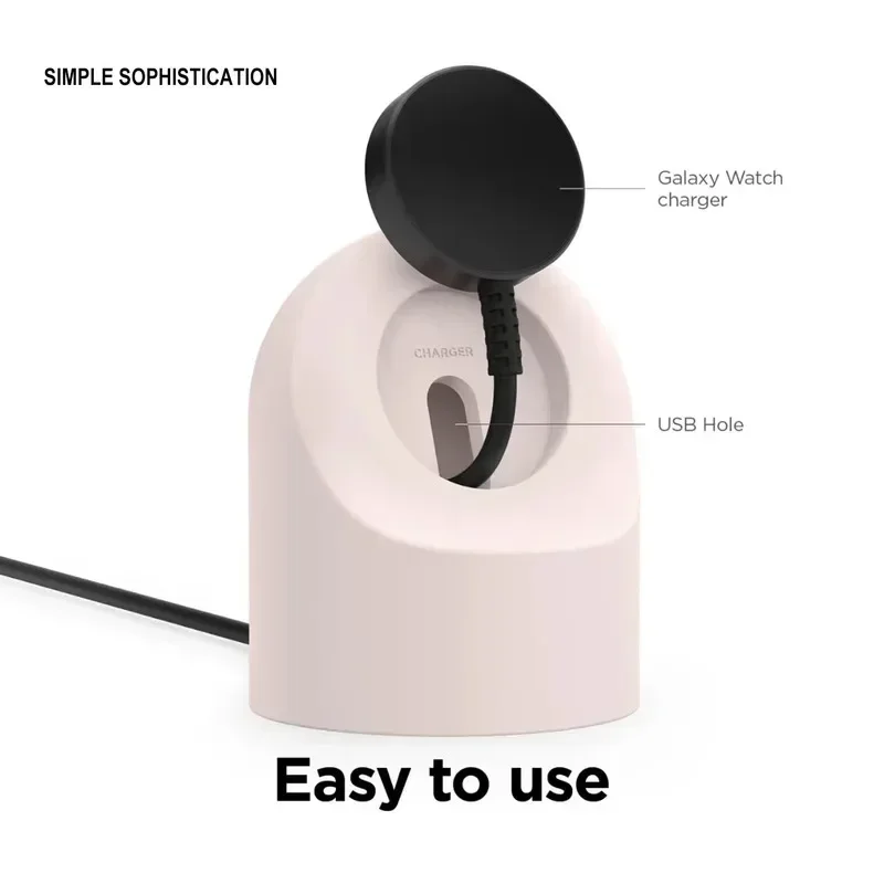 Compatible with Samsung Galaxy Watch 7 6 5 Charger Stand 40 44 46mm Galaxy Watch 5Pro Charger silicone Stand Charging base thumbnail 5