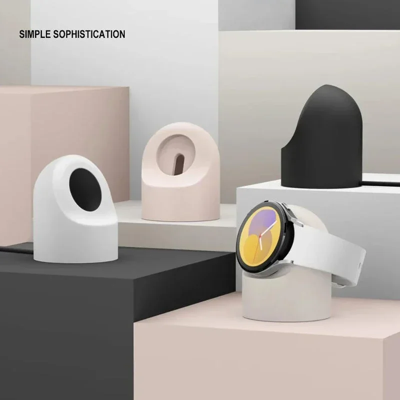 Compatible with Samsung Galaxy Watch 7 6 5 Charger Stand 40 44 46mm Galaxy Watch 5Pro Charger silicone Stand Charging base thumbnail 2