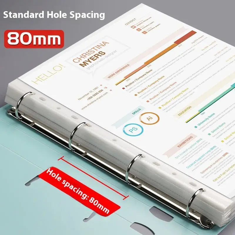 Detachable A4 4 Hole Ring Binder Exam Paper Storage Book for School Office Document Organization Office School Supplies thumbnail 3
