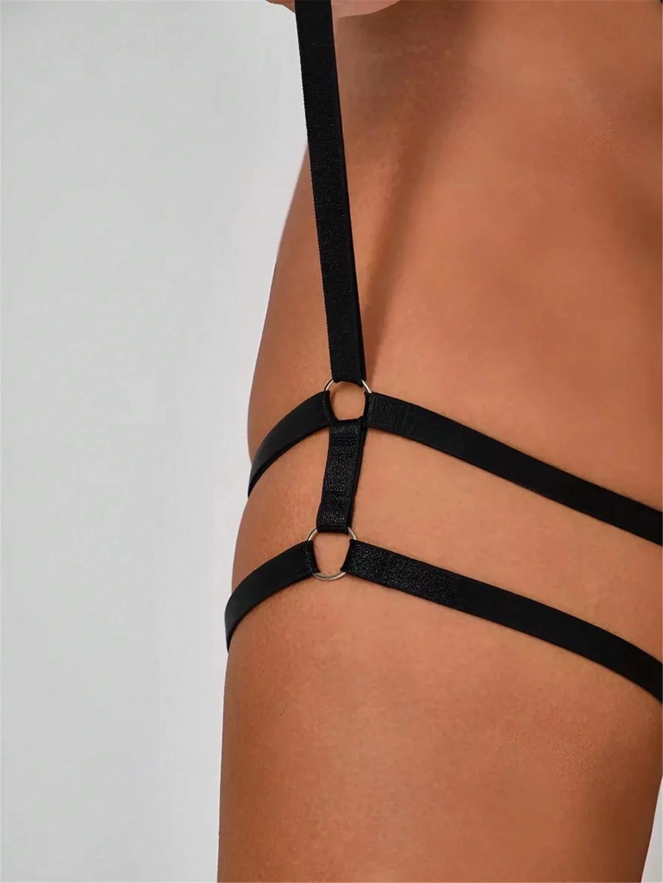 Women Sexy High Elastic Thigh Garter Belt Leg Strap Punk Gothic Clothing Suspender Lolita Body Harness Cosplay Rave Accessories thumbnail 5
