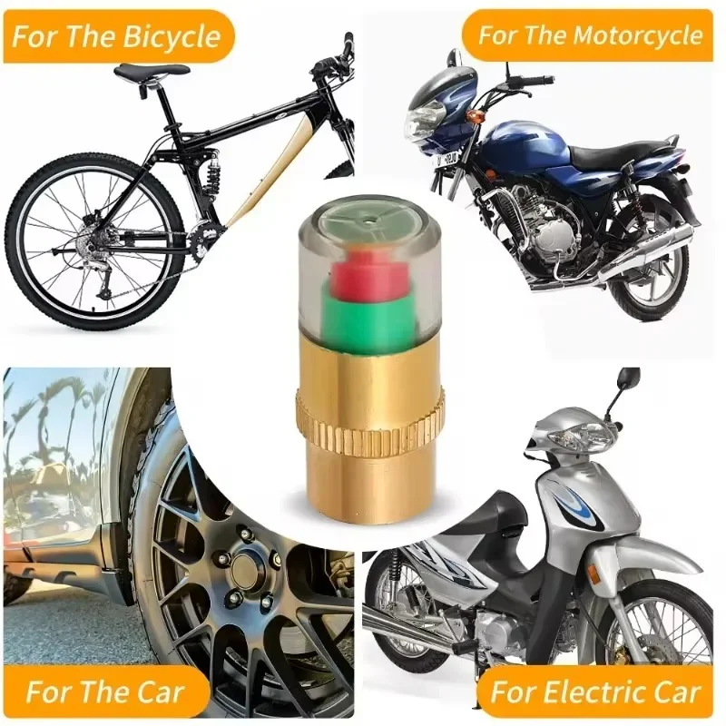 1-8pcs Automotive External Valve Stem Tire Pressure Indicator Gauge Tire Pressure Monitor Alarm Valve Sensor Wheels  Accessories thumbnail 3