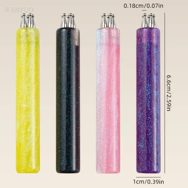 5-Petal Dotting Tool Flower Creator DIY Nail Art 1.8mm Fine Tip Rhinestone Pickers Glitter Handle Manicure Nail Tools Brushes thumbnail 6