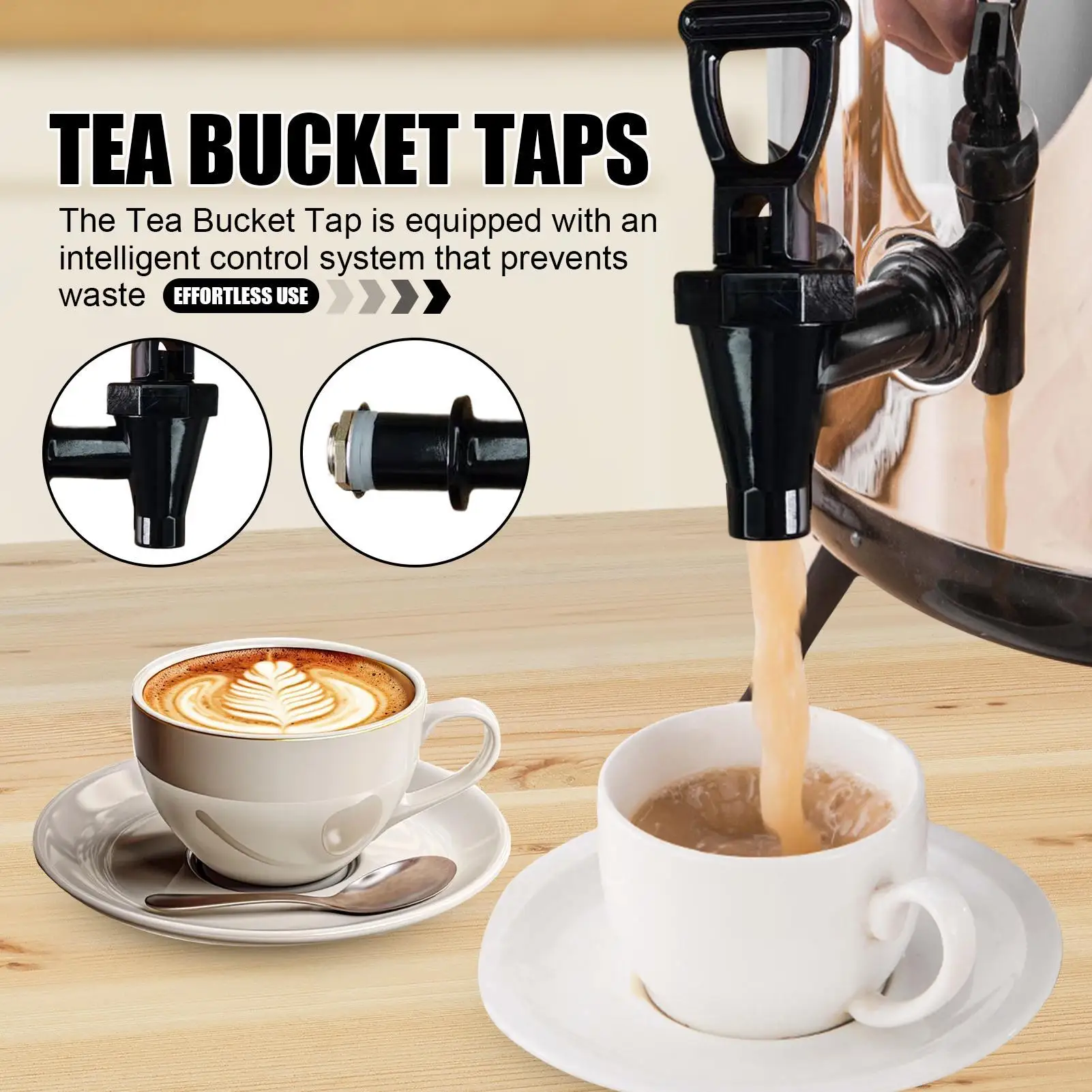 Tea Bucket Tap Water Drink Dispenser Replacement Spigot Intelligent Control Milk Tea Bucket Faucet with Dry Burn Protection thumbnail 4