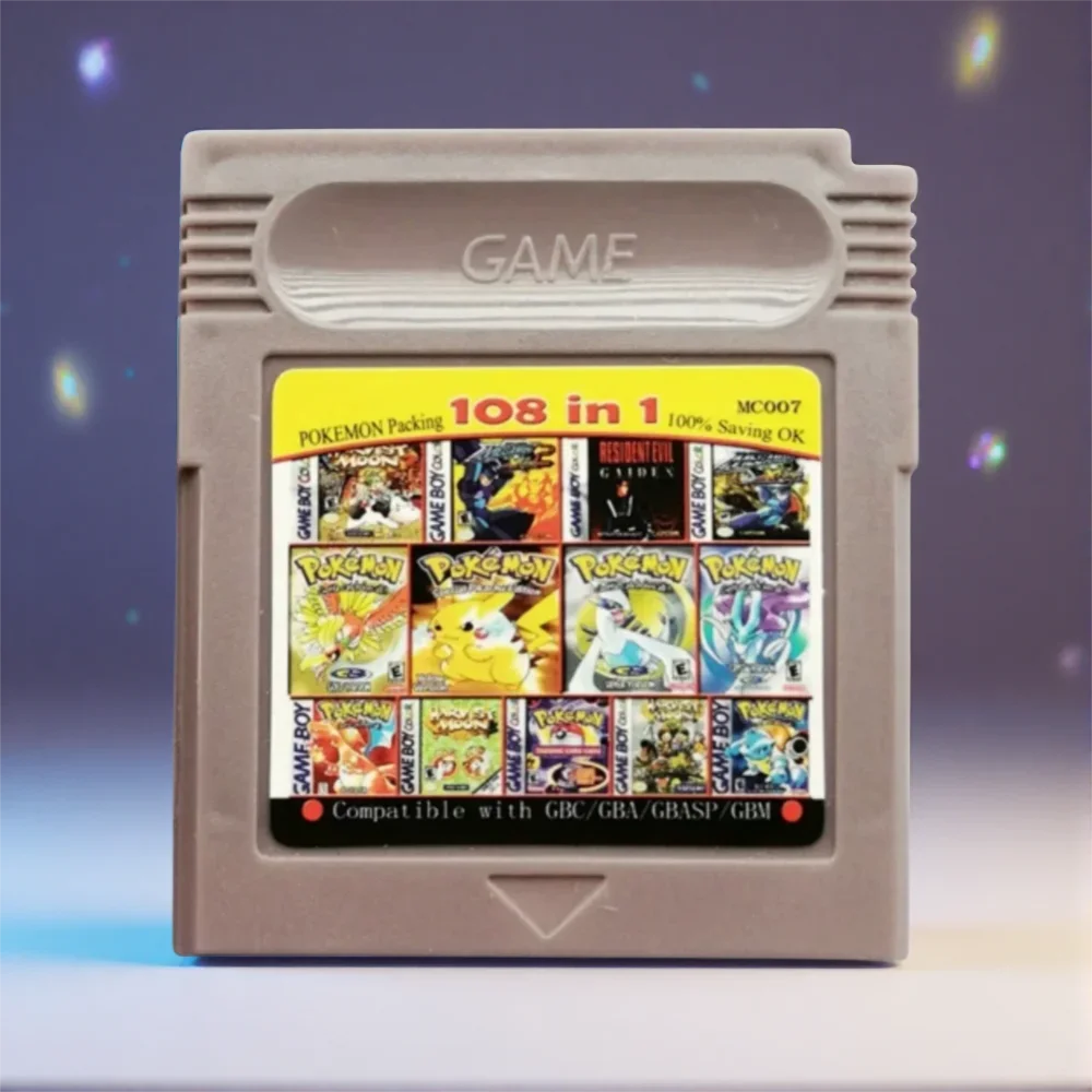 GBC Game Combo Pokémon Series 61in1 108in1 Game Video Game Cartridge Card, English Version for GBC/GBA/SP/GBM thumbnail 4