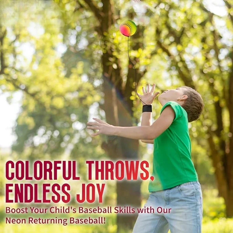 1-20PCS Reaction Training Bouncy Ball Set with Wrist Strap 1 To 20 PCS for Hand Eye Coordination Kids Outdoor Sports and Fitness thumbnail 2