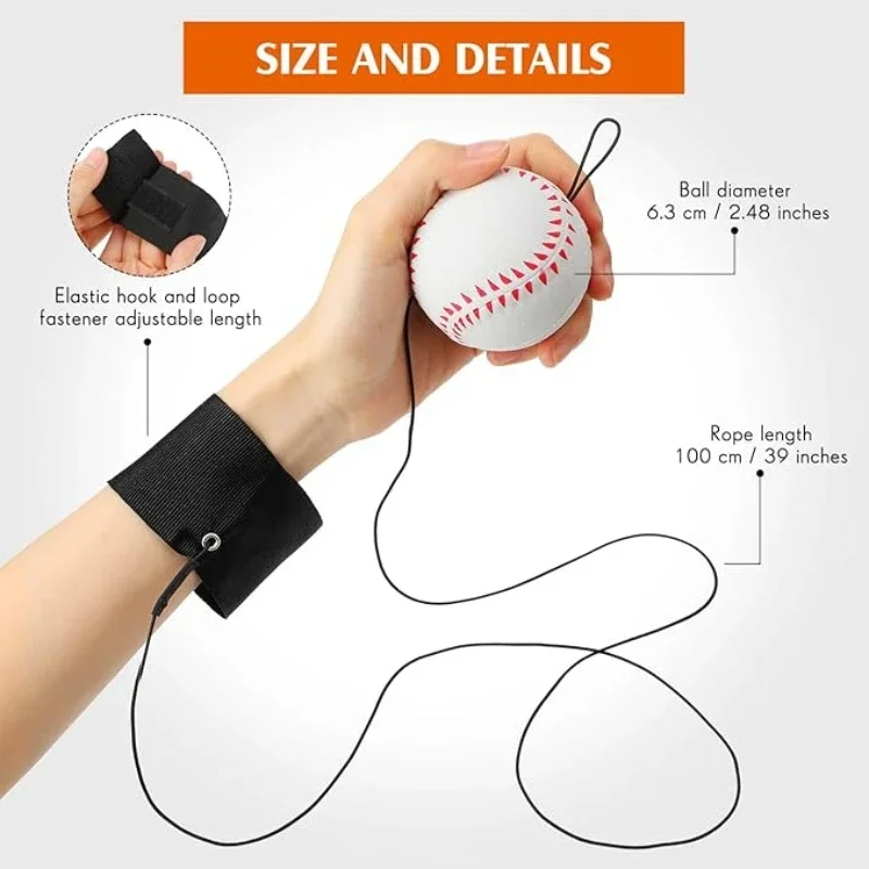 1-20PCS Reaction Training Bouncy Ball Set with Wrist Strap 1 To 20 PCS for Hand Eye Coordination Kids Outdoor Sports and Fitness thumbnail 6