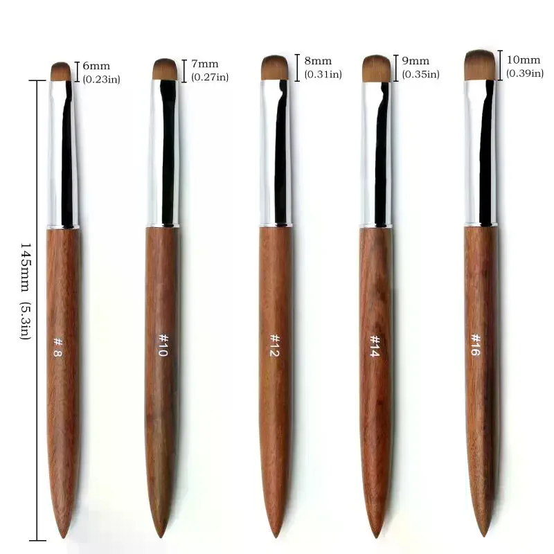 French Nail Art Brushes Flowers Drawing Pen Versatile Nail Drawing Pen Nail Tools Sandalwood Handle Manicure Pen thumbnail 6