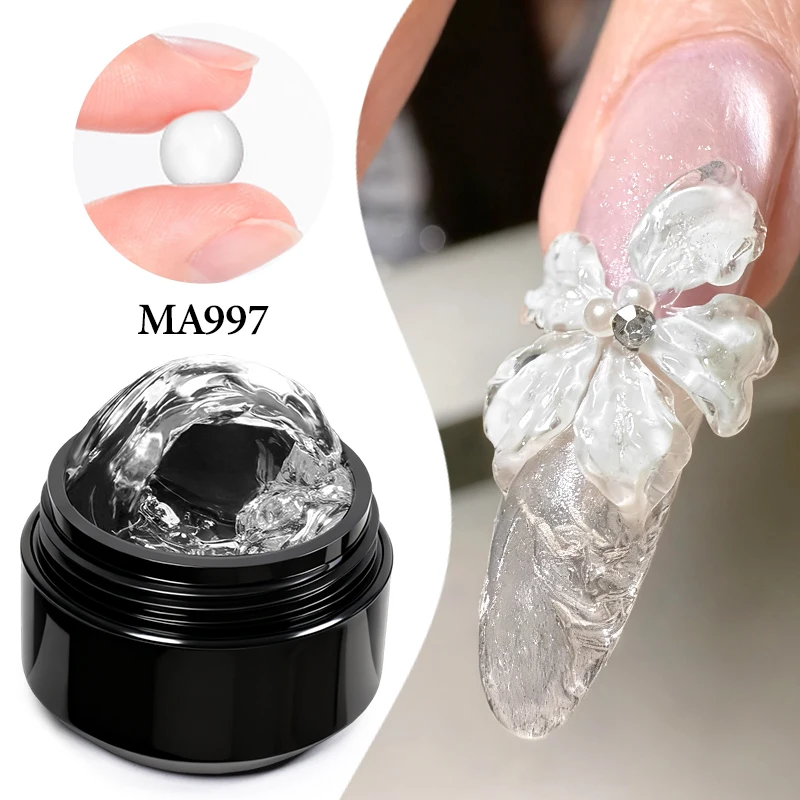 15ml Non Stick Hand Extension Hard Gel Nail Polish for 3D Carving Flower Modeling Nail Art Shaping UV LED Long-Lasting Nails thumbnail 2