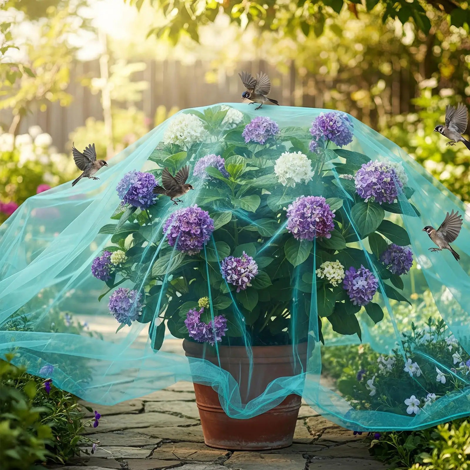 Garden Net Transparent Reusable Protection Cover Garden Mesh Cover For Gardeners Family Friends Beginner Vegetable Flower thumbnail 2