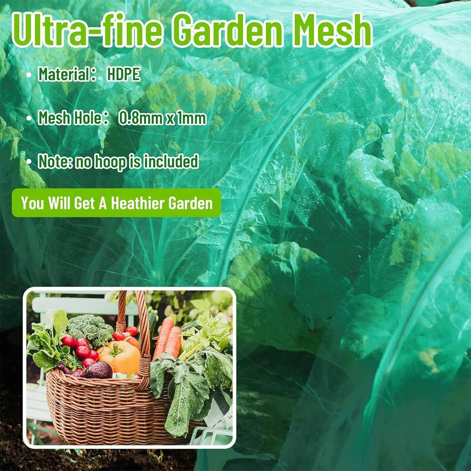 Garden Net Transparent Reusable Protection Cover Garden Mesh Cover For Gardeners Family Friends Beginner Vegetable Flower