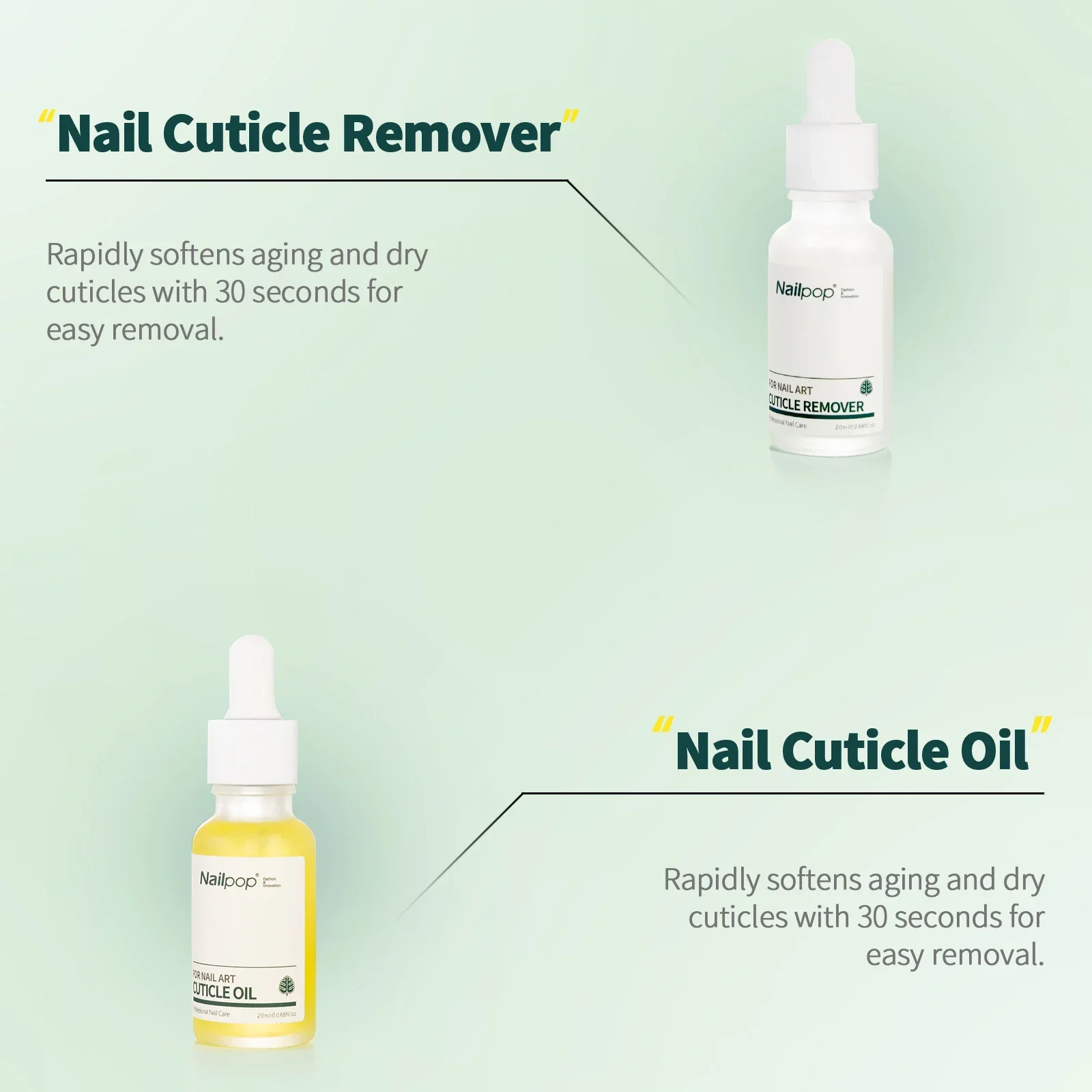 Nailpop Cuticle Oil and Softener for Nails 15ml Cuticle Remover Strengthener Nail Cuticle Protector Moisturize Manicure Kit 1pc thumbnail 2