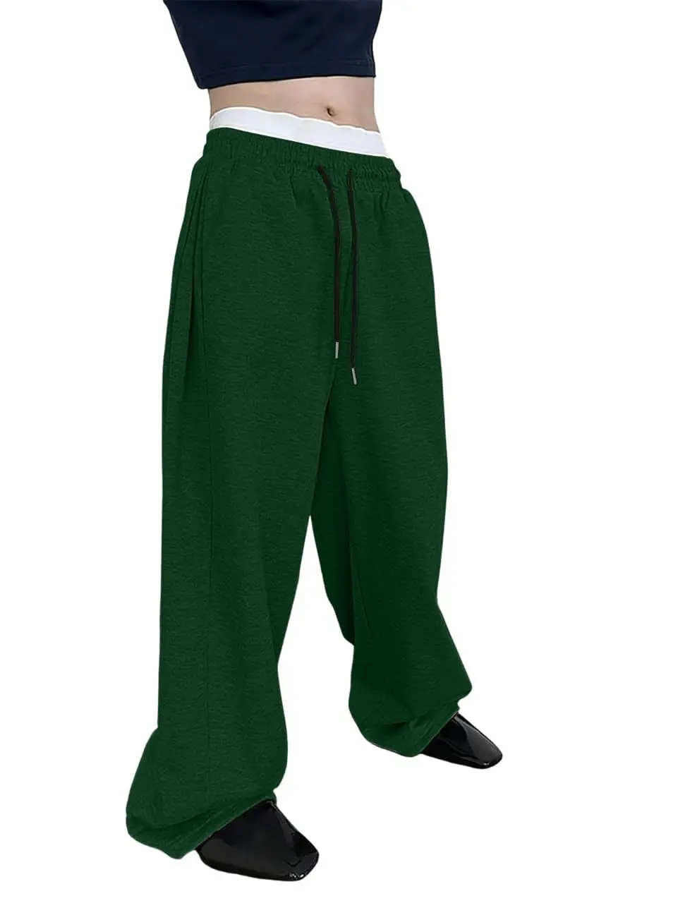 2026 Men's wide leg sweatpants waist drawstring pants straight leg loose pants casual pants Martial Arts Pants Men Sports Pants thumbnail 4