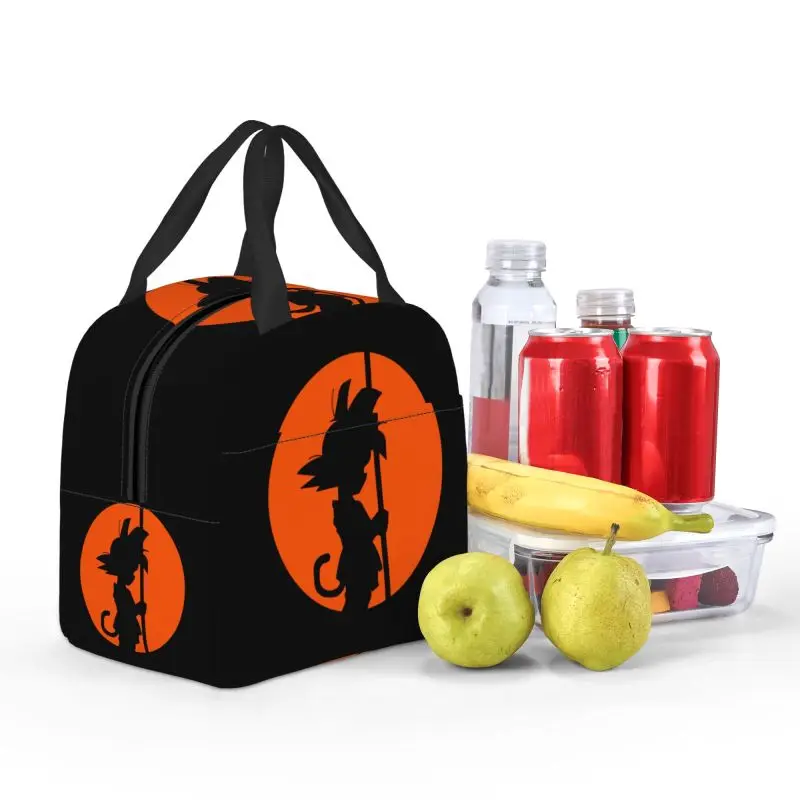 Dragon Ball Anime Gokus Logo Lunch Box for Women Leakproof Cooler Thermal Food Insulated Lunch Bag Portable Picnic Tote Bags thumbnail 5