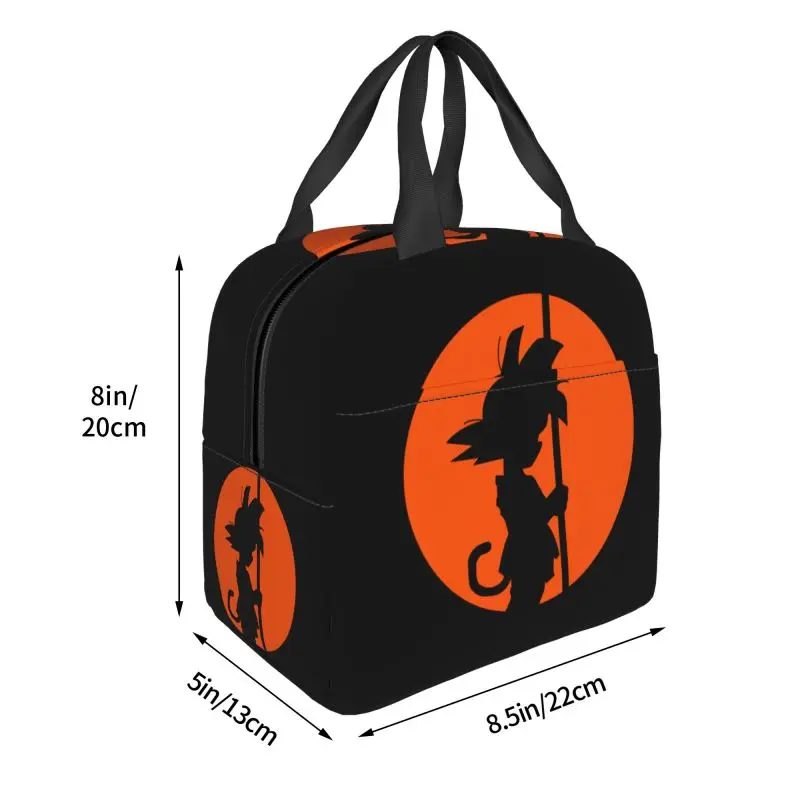 Dragon Ball Anime Gokus Logo Lunch Box for Women Leakproof Cooler Thermal Food Insulated Lunch Bag Portable Picnic Tote Bags thumbnail 3