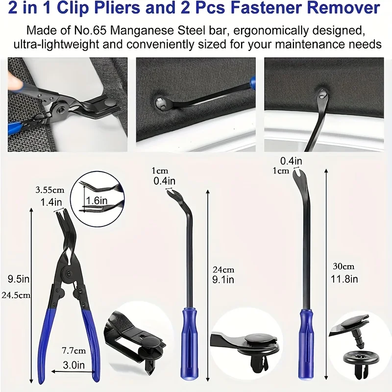 Car Tools Car Interior Disassembly Kit Plastic Trim Removal Tool Car Clips Puller Diy Panel Tools for Auto Trim Puller Set thumbnail 3