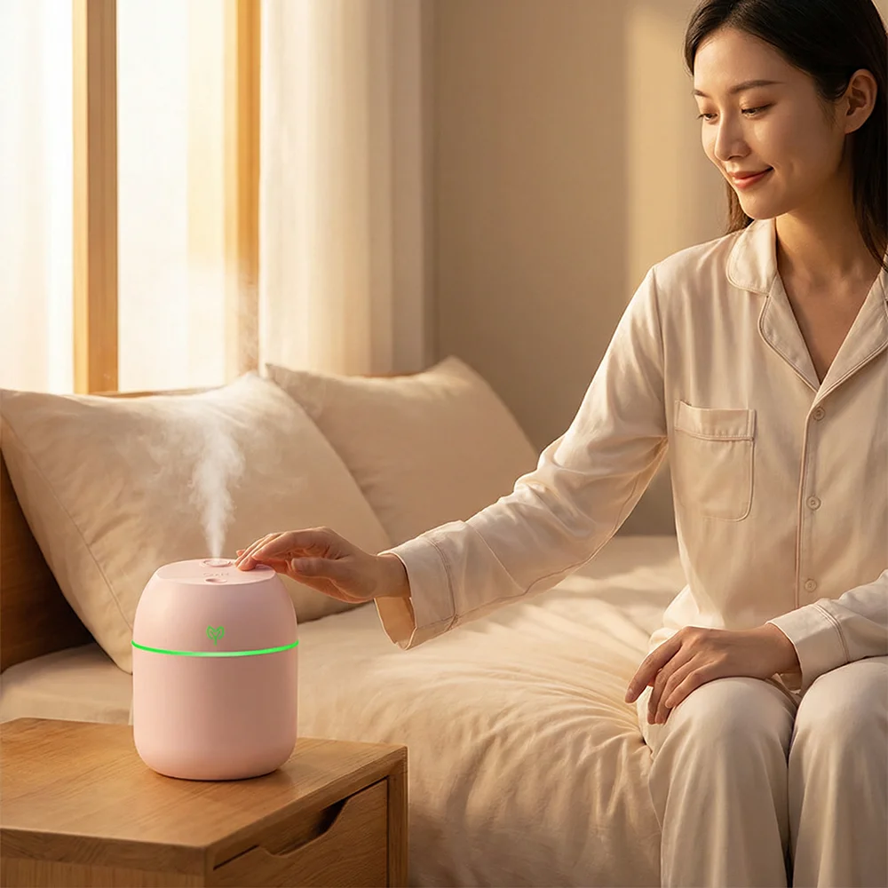 220ML Air Humidifier Cool Mist Aroma Diffuser LED Night Light power-off protect USB Humidificador For Home Office thumbnail 6