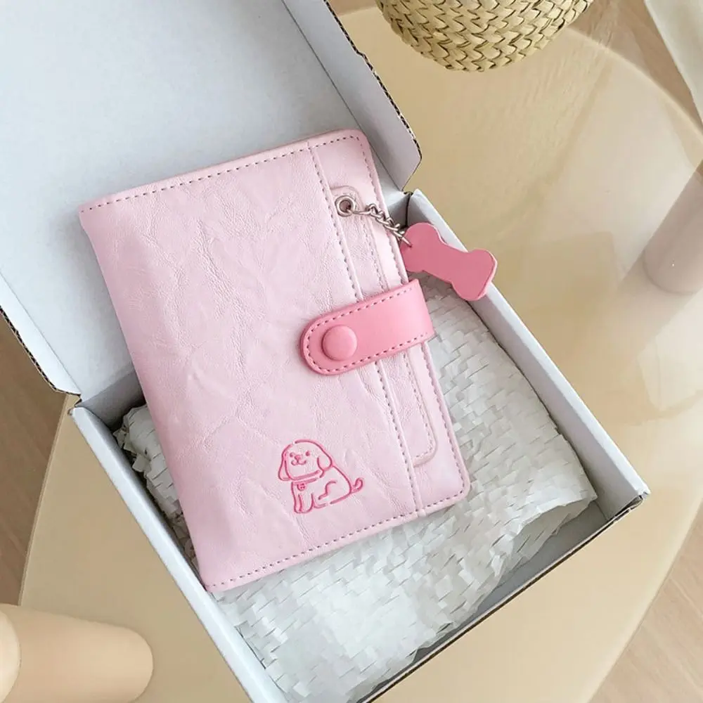Portable Card Holder PU Passport Bag Cute Puppy Passport Cover Travel Wallet Multifunctional Airplane Check-in Passport Clip Men thumbnail 2