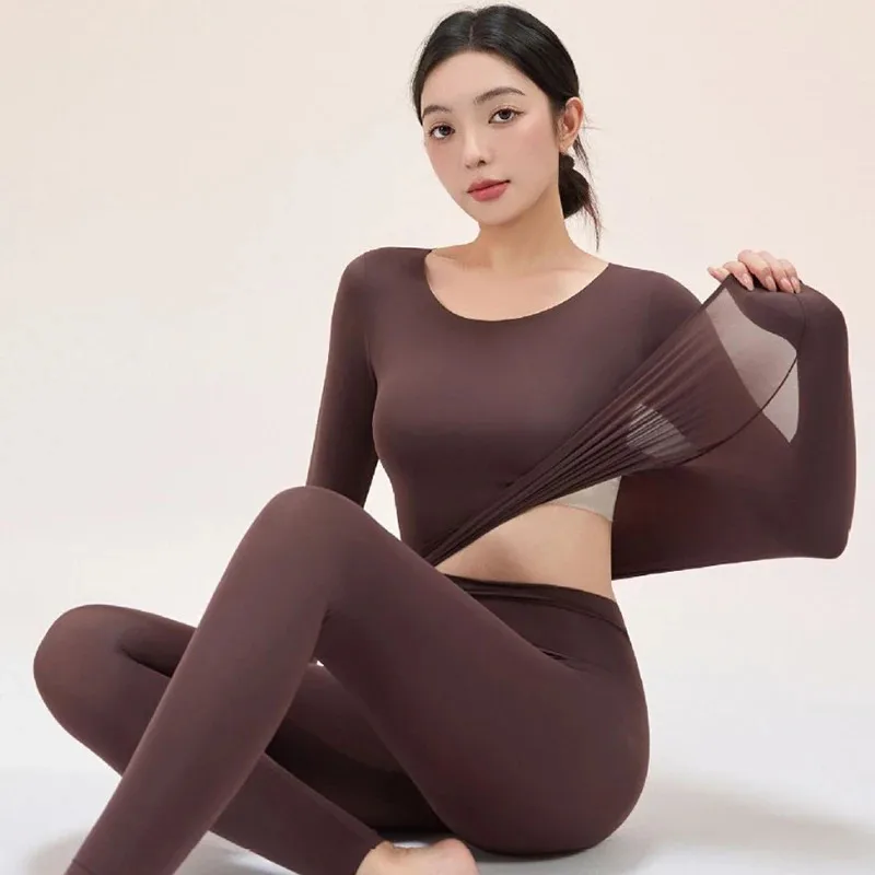 2026 Winter Women Thermal Underwear Seamless Comfortable Long Sleeve Thermal Underwear Ultra-thin Autumn Clothes Pants Base Set thumbnail 5