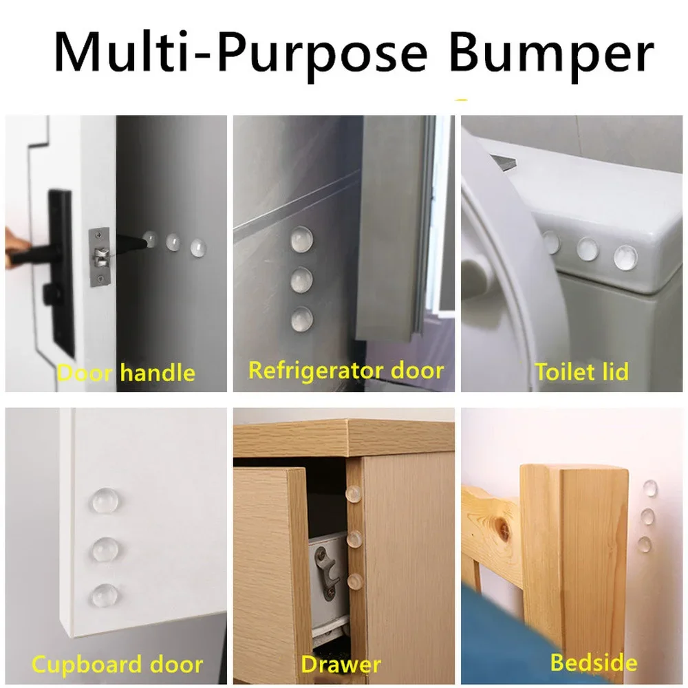 100Pcs Self Adhesive Door Stopper Rubber Damper Buffer Cabinet Bumpers Silicone Furniture Pads Cushion Protective Pads thumbnail 3