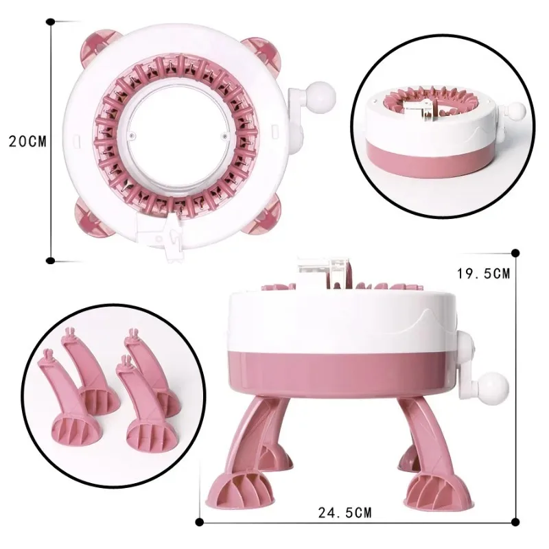 22 Needle Hand Cranked Circular Knitting Machine Manual Knitting Loom for DIY Craft Scarves Hats Sweaters Gloves Knitting Tool thumbnail 5