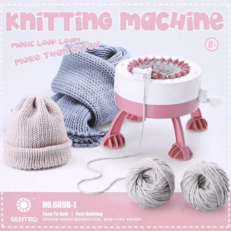 22 Needle Hand Cranked Circular Knitting Machine Manual Knitting Loom for DIY Craft Scarves Hats Sweaters Gloves Knitting Tool thumbnail 2