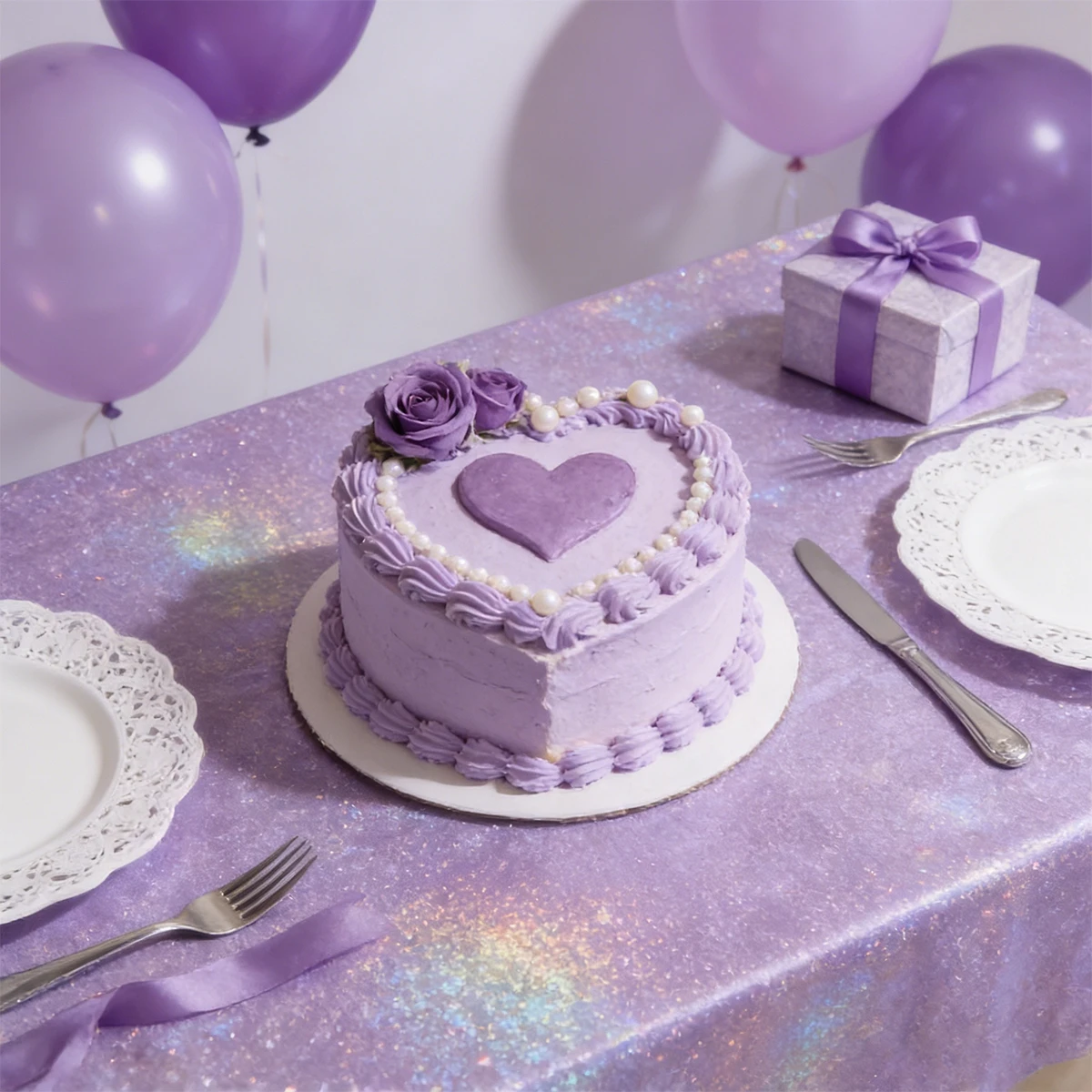 Purple Laser Disposale Tablecloth Happy Birthday Party Decoration Wedding Party Aluminum Film Table Cover Baby Shower Supplies thumbnail 4