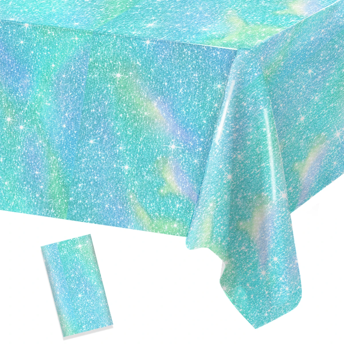 Purple Laser Disposale Tablecloth Happy Birthday Party Decoration Wedding Party Aluminum Film Table Cover Baby Shower Supplies thumbnail 3