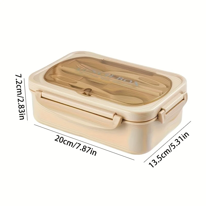 1pc Insulated Lunch Box, Bento Box for Students, Portable Sealed Compartment Lunch Container for Microwave,back to school thumbnail 2