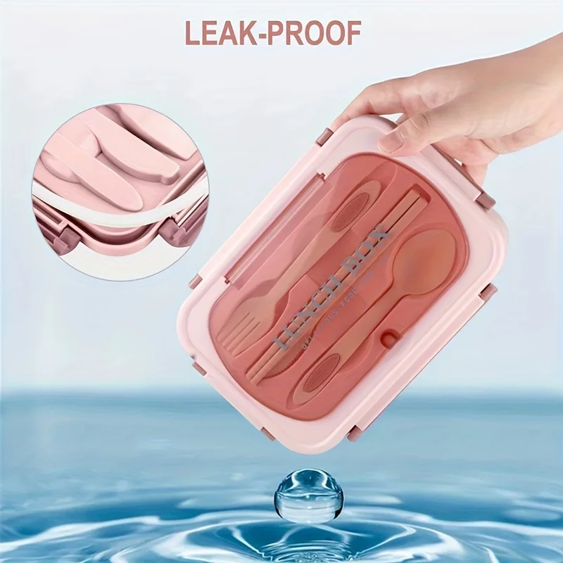 1pc Insulated Lunch Box, Bento Box for Students, Portable Sealed Compartment Lunch Container for Microwave,back to school thumbnail 5