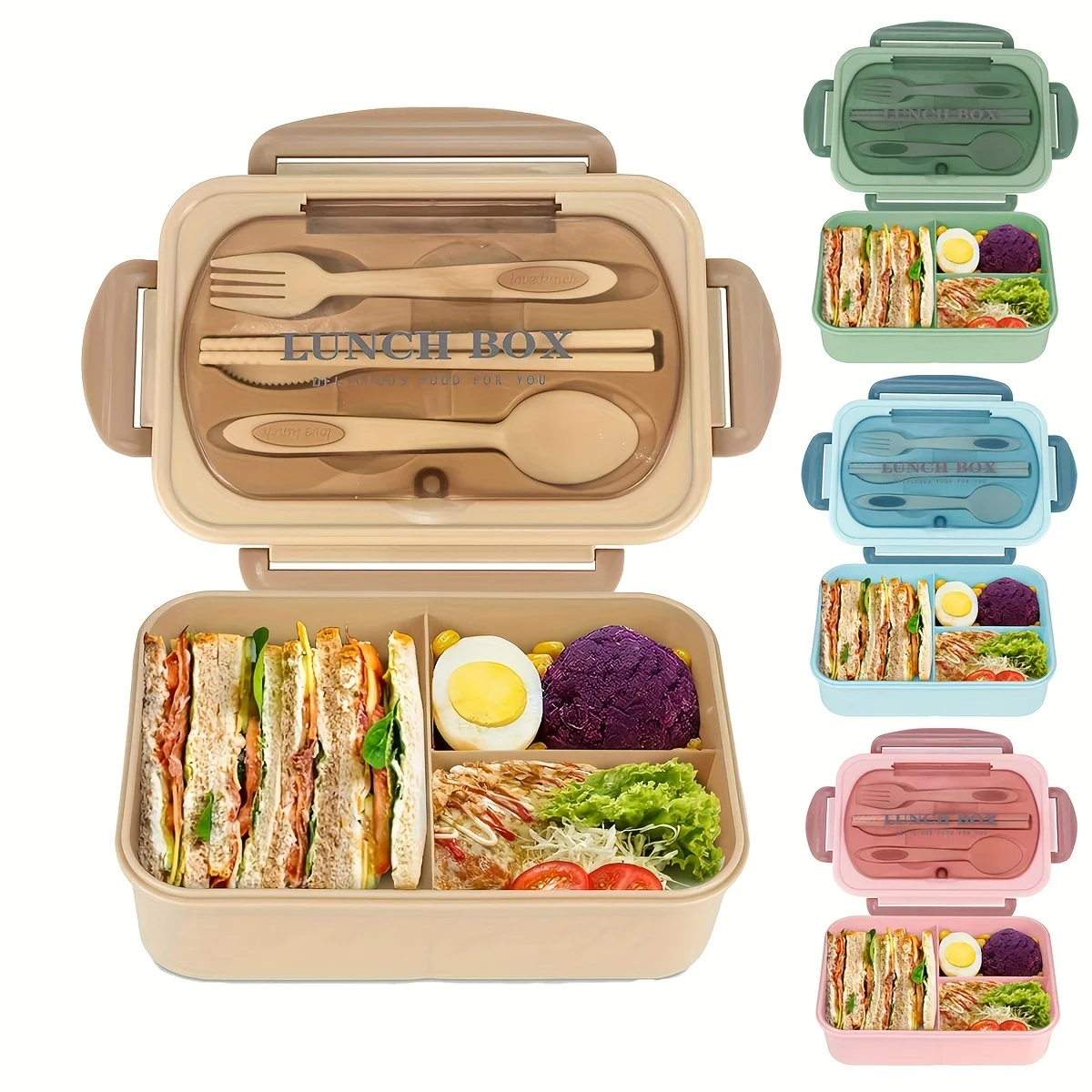 1pc Insulated Lunch Box, Bento Box for Students, Portable Sealed Compartment Lunch Container for Microwave,back to school