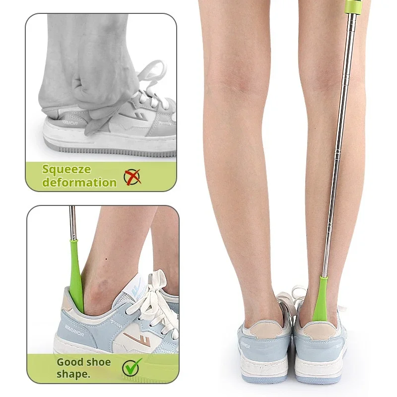 Stretchable Long Metal Shoehorn 30cm-71cm Shoe Horn for Pregnant Women Elderly People Household Shoe Spoon Shoe Spatula 1Pcs thumbnail 2